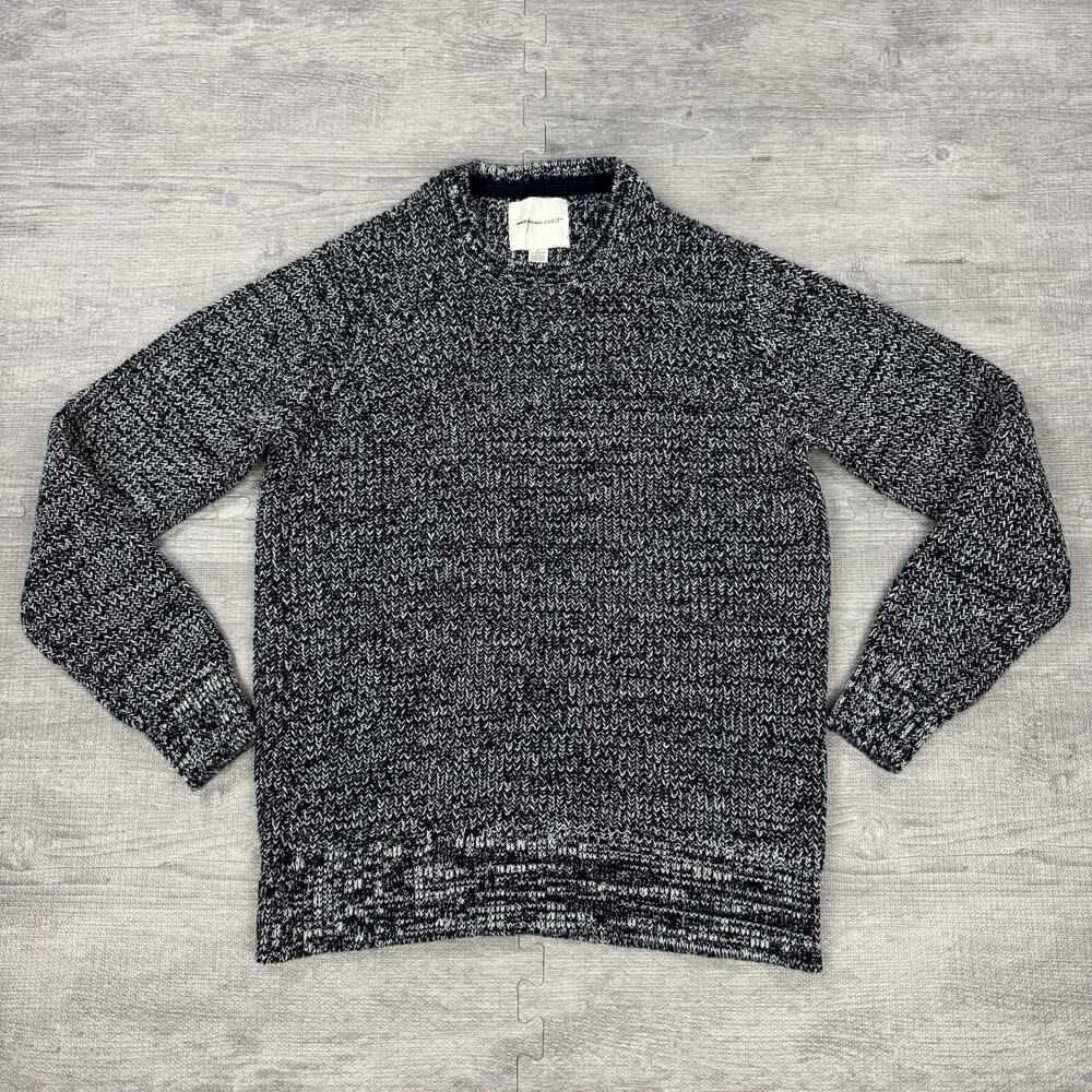 American Eagle Sweater Mens M Navy Heavy Knit Stitch Cozy Cabin Thick Crew Neck